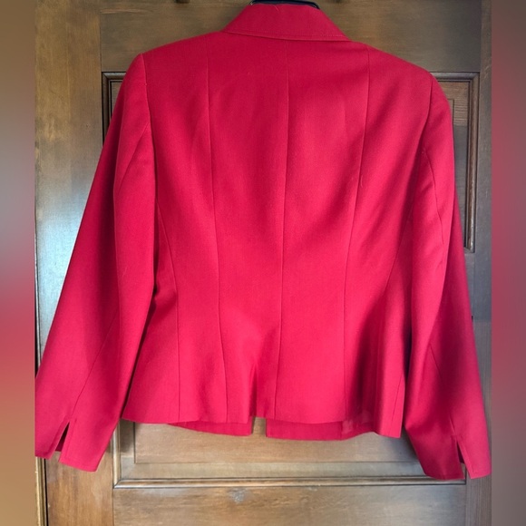 Vintage Mary Kay Red Blazer Structured Suit Jacket - Picture 6 of 6